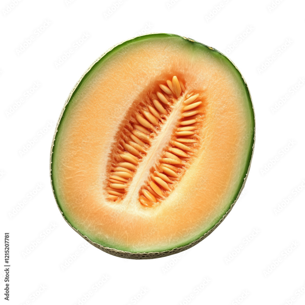 Melon and Slice of melon isolated on a transparent background Melon and Slice of melon isolated on a transparent background