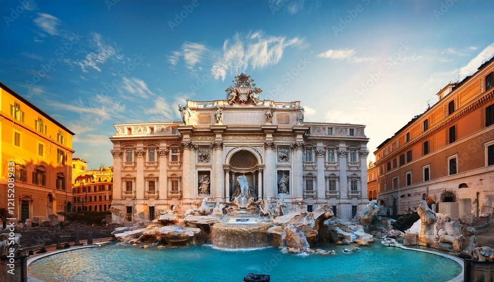 Naklejka premium fountain at night in the city