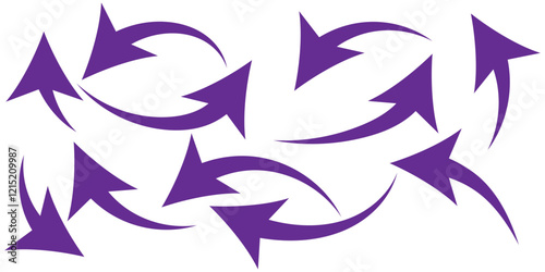 set of curved arrows icon
