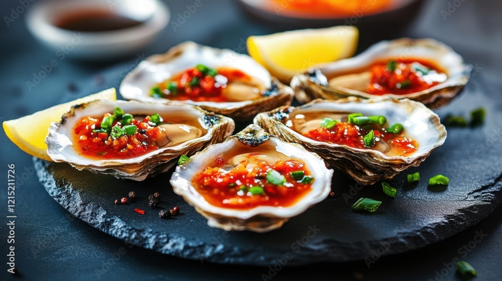 Spicy Oysters on the Half Shell Spicy Oysters on the Half Shell