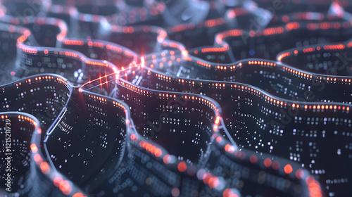 Wallpaper Mural Artistic Visualization of Neural Network Training in AI: Brain Metaphor with Code and Mathematics Torontodigital.ca