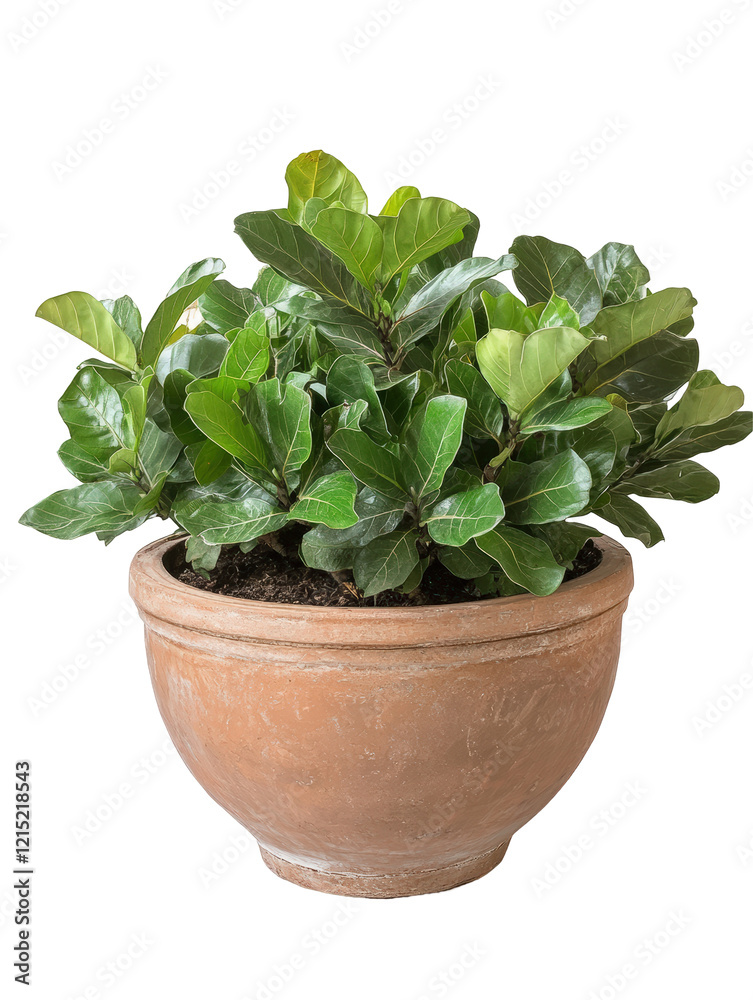 Isolated Fiddle Leaf Fig Plant in Pot Isolated Fiddle Leaf Fig Plant in Pot