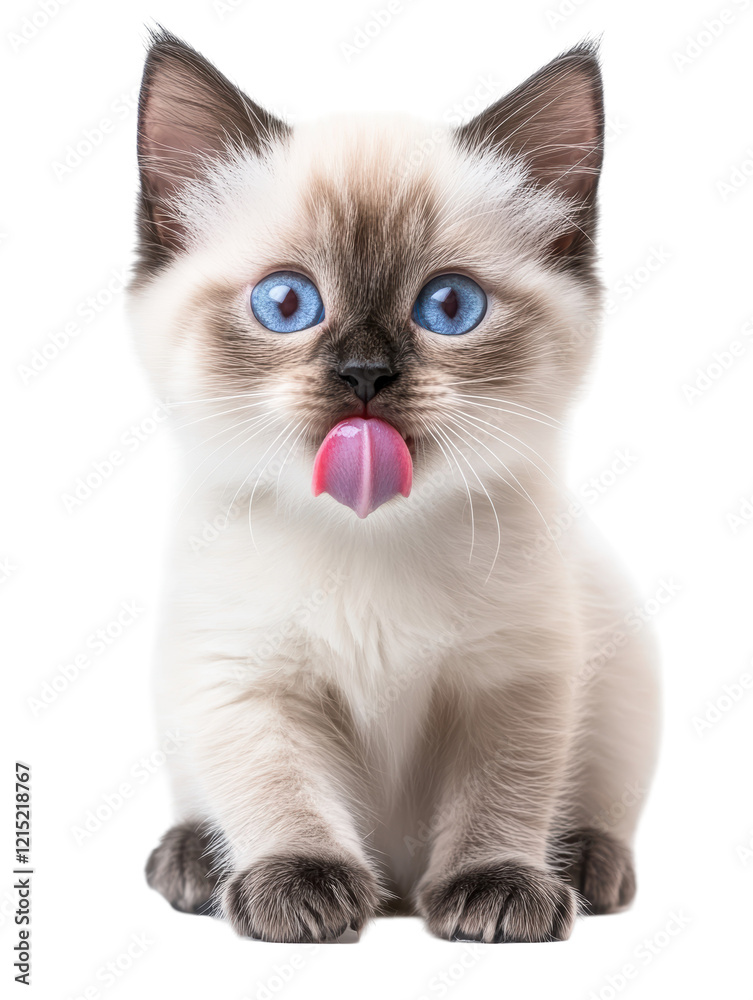 Isolated Cute Kitten Sticking Tongue Out Isolated Cute Kitten Sticking Tongue Out