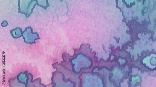 Abstract Celestial-Marine Art, Vibrant Color Palette with Cosmic Backdrop and Coral Formations, Impressionistic Style