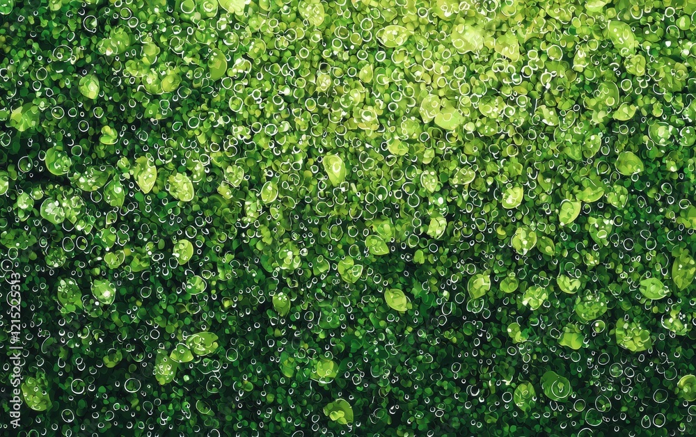 Deep green moss texture covered in tiny droplets of morning dew Deep green moss texture covered in tiny droplets of morning dew