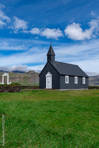 The black church of Budir, Snæfellsnes Peninsula