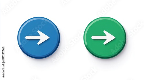 Free Download Simple two-button vector design, arrows in red, green, and blue. - GFXLoad