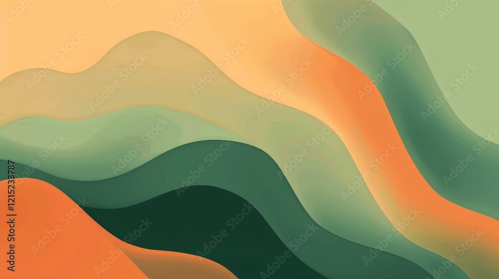 Fototapeta premium Abstract Wavy Background with Pastel Colors