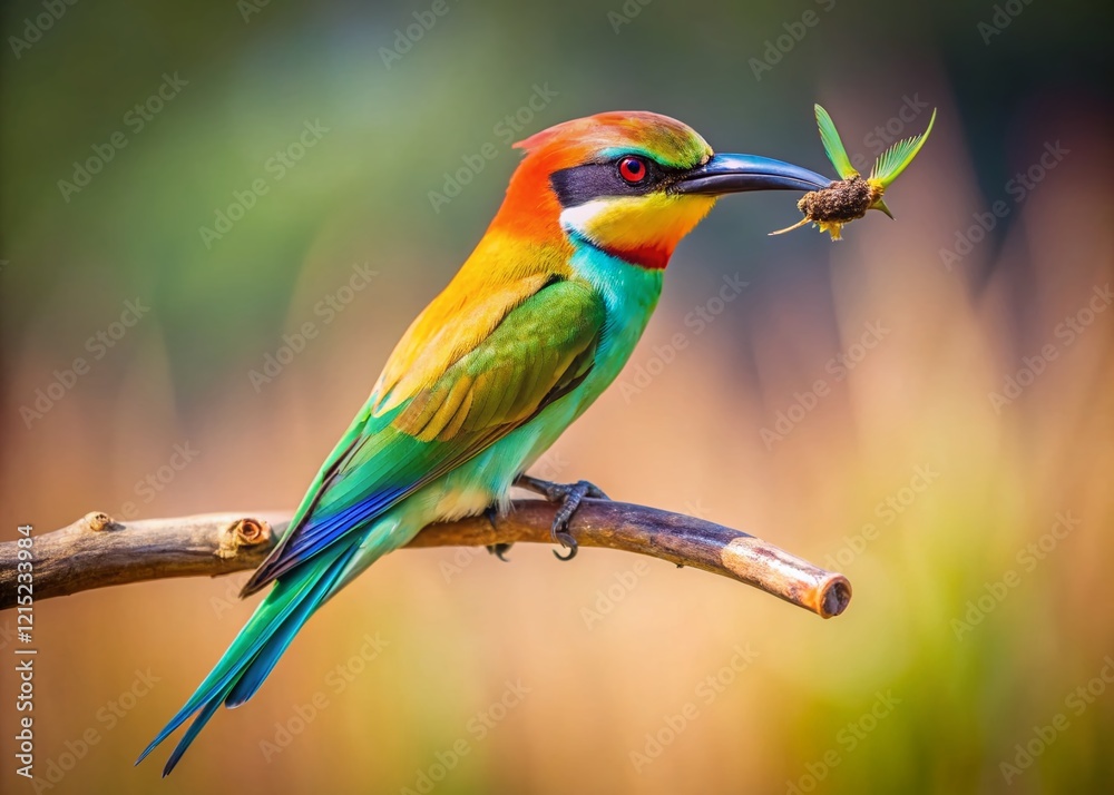 Rainbow Bee-eater Landing at Marlgu Billabong, Kimberley, Australia Rainbow Bee-eater Landing at Marlgu Billabong, Kimberley, Australia