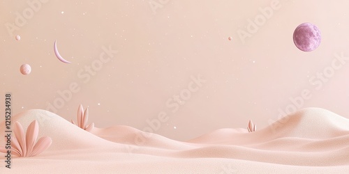 Pastel Dreamscape: A soft, ...