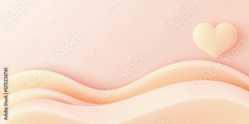 Peachy Heart Waves: Gentle ...