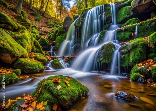 Macro Photography: Kilgore Falls Waterfall, Falling Branch Stream, Harford County Maryland photo