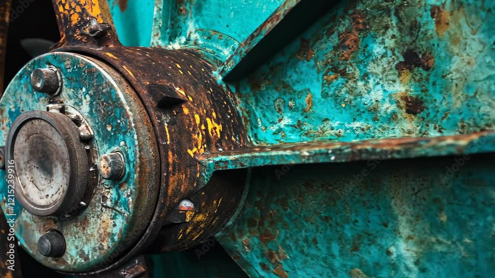 Weathered industrial machinery with rust and faded paint captures the essence of abandoned technology Weathered industrial machinery with rust and faded paint captures the essence of abandoned technology