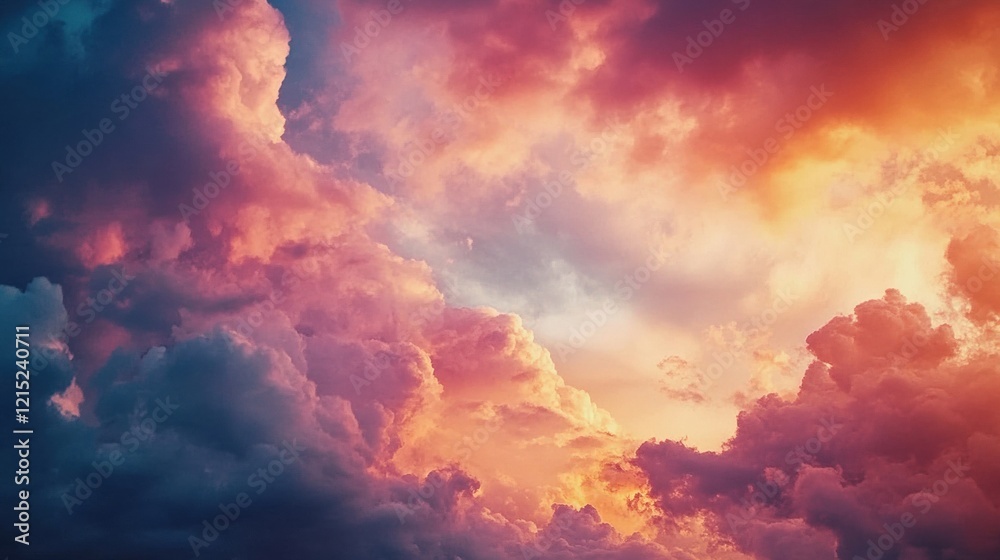 Overlay on a Clear Blue Sky with Clouds Overlay on a Clear Blue Sky with Clouds