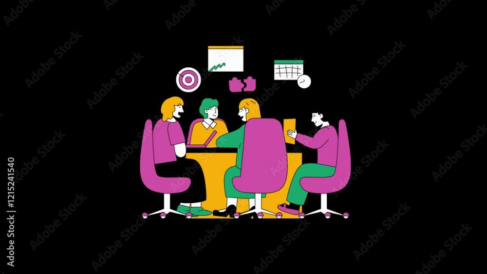 teamwork engaged in collaborative activities to achieve objectives and problem solving illustration business animated video on transparent background.
teamwork engaged in collaborative activities to achieve objectives and problem solving illustration business animated video on transparent background.