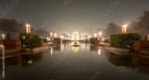 Photography Tomb inside Sunder Nursery, Vast green space offering landscaped grounds, garden