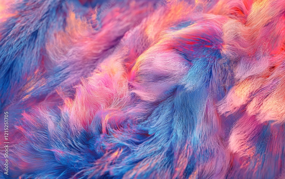 Obraz premium Wool fibers in extreme macro, warm and fluffy appearance