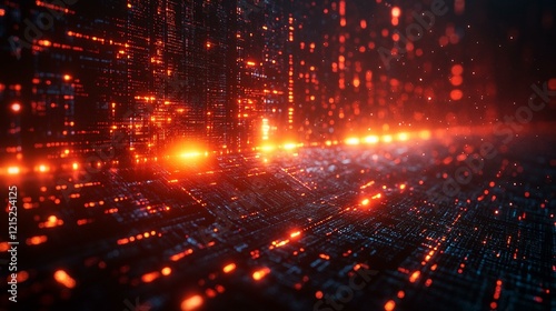 A representation of a data breach targeting a bank, with bank account numbers and financial data being stolen in real-time. 327