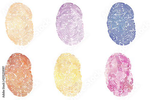 Fingerprint isolated illustration