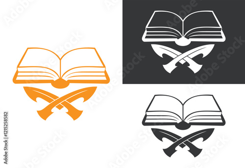 Holy Quran silhouette vector illustration