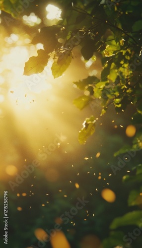 Sunlight Through Drops of Water