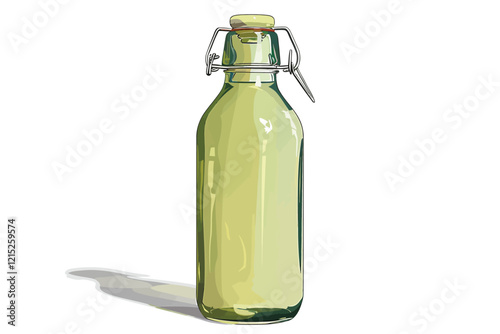 large watter bottle isolated illustration