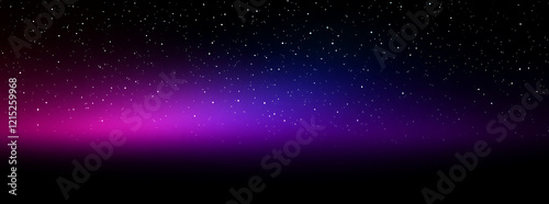 Starry night sky, Milky Way, black background, purple and blue gradient, high-definition photography