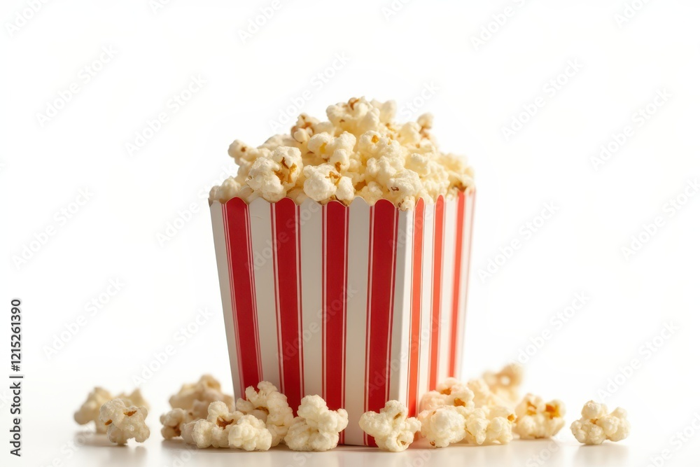 popcorn on a white background popcorn on a white background