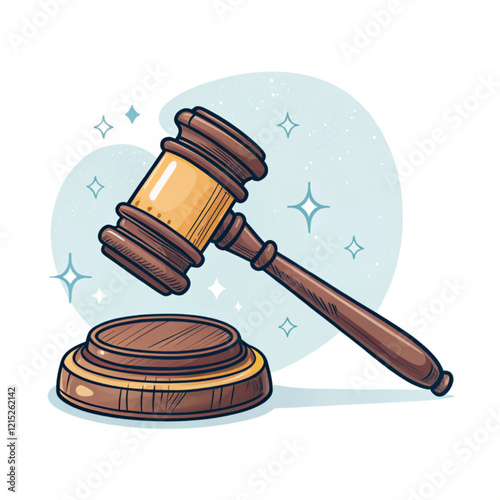 Gavel icon isolated on a white background.Vector illustration.
