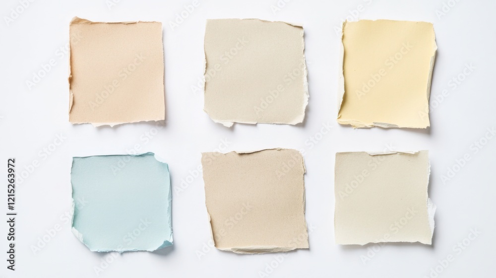 custom made wallpaper toronto digitalSix pastel toned square kraft paper stickers without text.