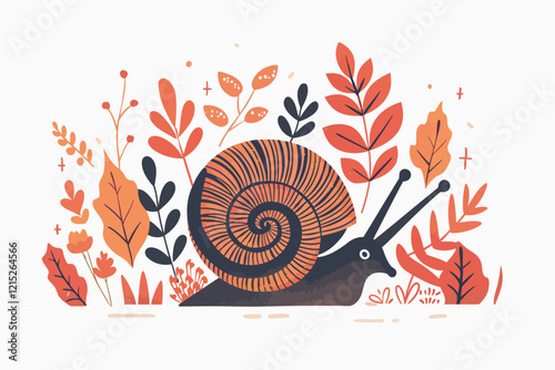 snail isolated illustration