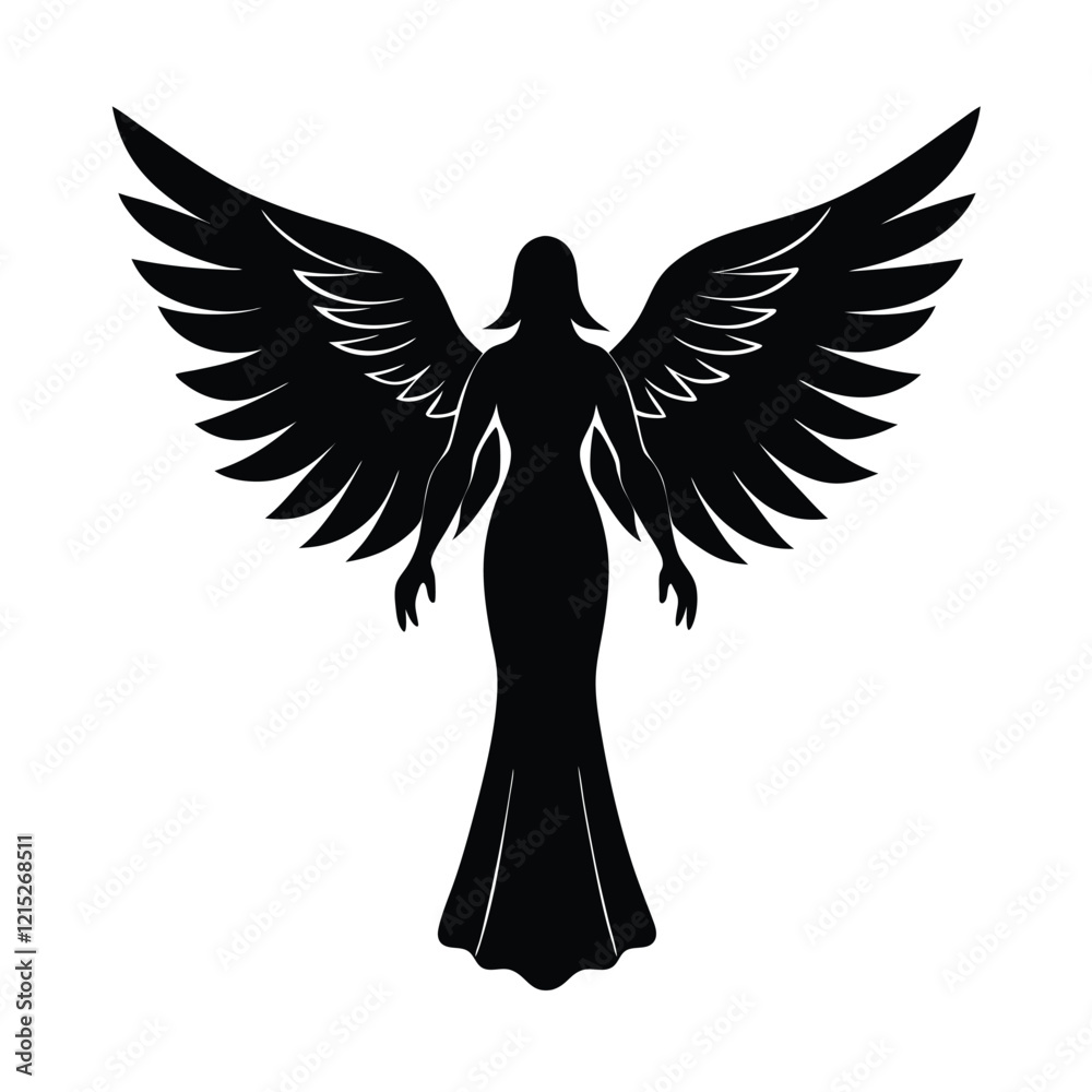 Fair silhouette on a white background Fair silhouette on a white background