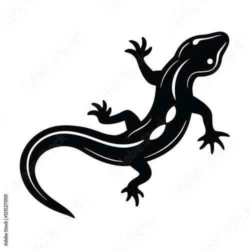 lizard silhouette on white background