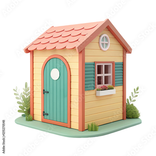 shed, 3D illustration icon photo