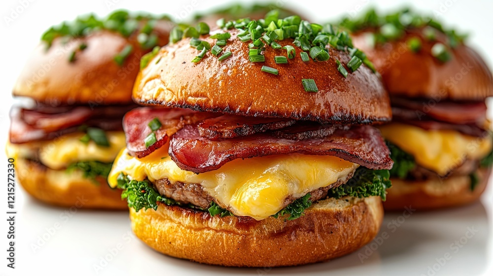 breakfast slider with ham and cheese isolated on transparent background breakfast slider with ham and cheese isolated on transparent background
