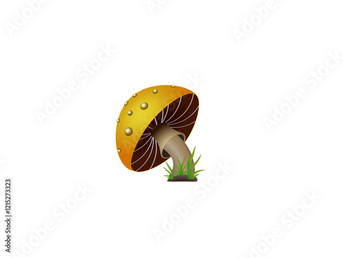 Cartoon mushrooms. Vector illustration, print for background, print on fabric, paper, wallpaper, packaging.	