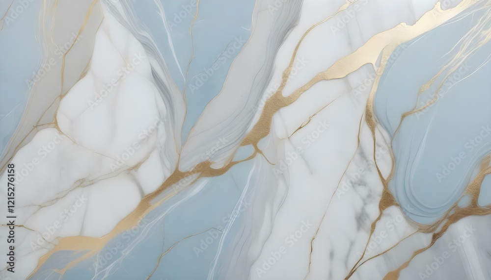 Fototapeta premium White and golden marble stone wall texture