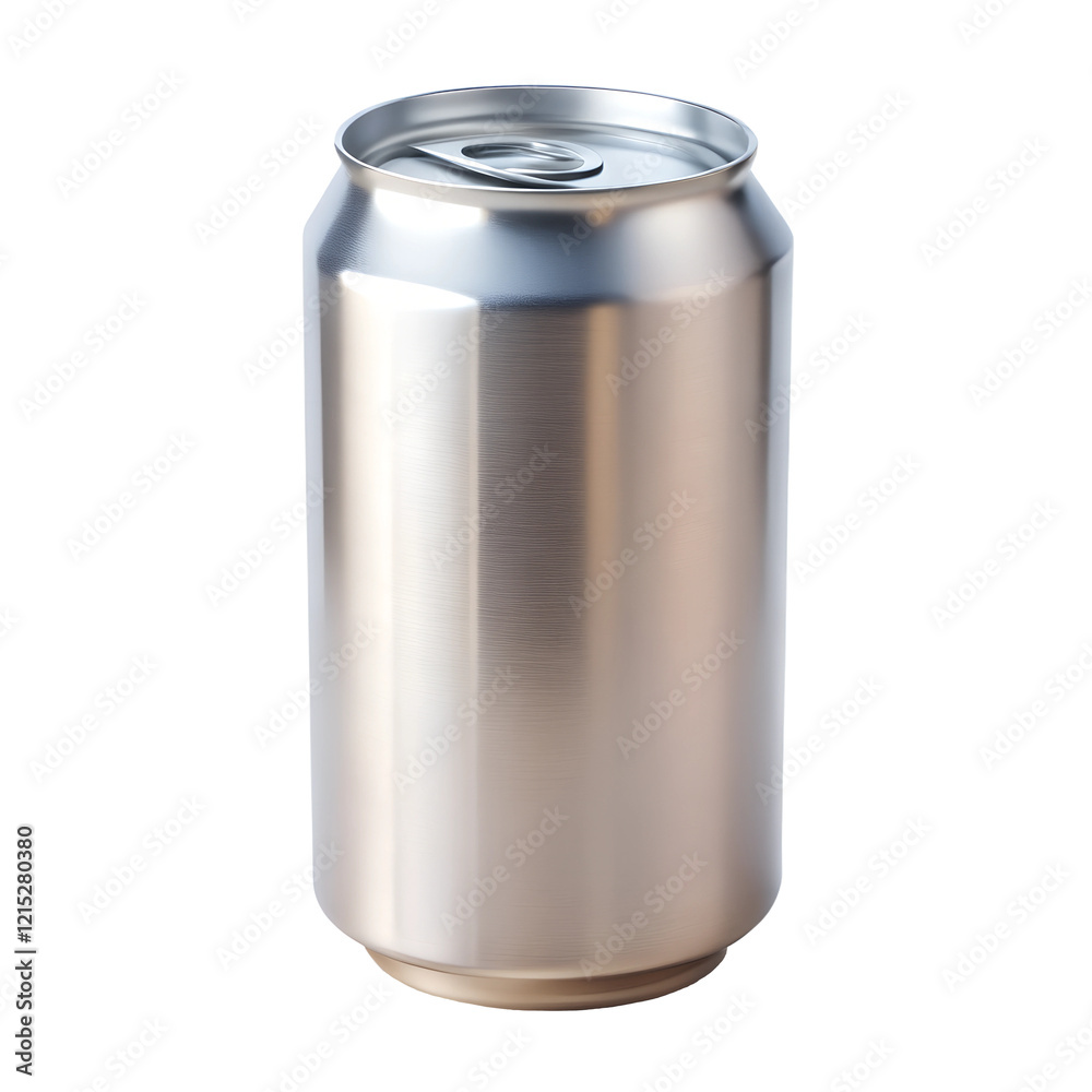 Blank silver drink soda can, Product mockup, isolated on transparent background, png Blank silver drink soda can, Product mockup, isolated on transparent background, png
