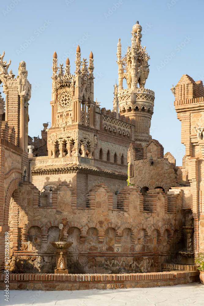 Castillo de Colomares located near Benalmádena, Andalusia, in Spain. It is a monument, in the form of a castle, dedicated to Christopher Columbus.