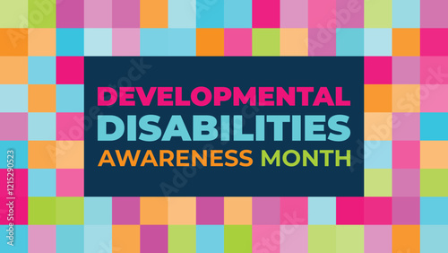 Developmental Disabilities awareness month is observed every year in March, design concept background 