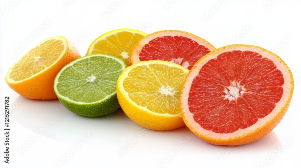 A vibrant collection of citrus fruits: juicy oranges, limes, lemons, and grapefruit, ready to be squeezed for a refreshing drink. A vibrant collection of citrus fruits: juicy oranges, limes, lemons, and grapefruit, ready to be squeezed for a refreshing drink.