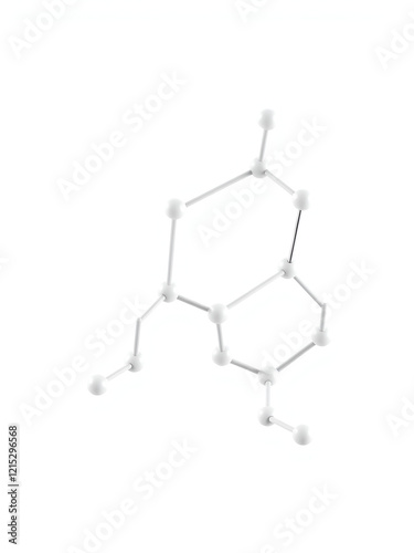 3D image of Ceramide phosphorylethanolamine skeletal formula - molecular chemical structure of sphingosine isolated on white background photo