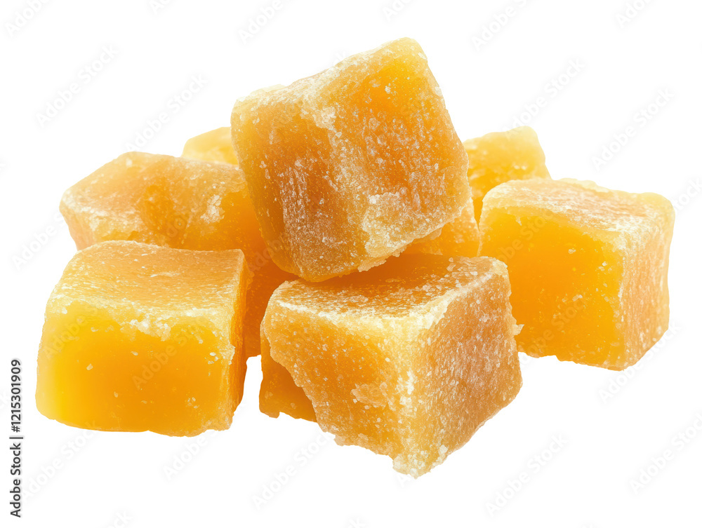 Isolated Pile of Candied Ginger Isolated Pile of Candied Ginger