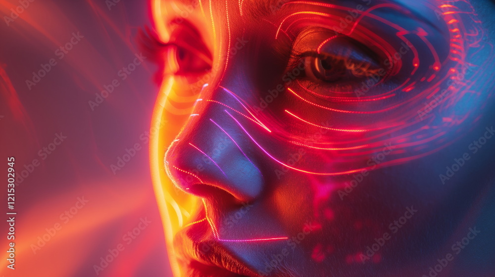 Skin with iridescent lines reminiscent of light wa_010 Skin with iridescent lines reminiscent of light wa_010