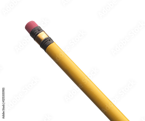 Pencil isolated on transparent layered background.