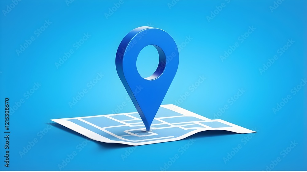 Blue location symbol pin icon sign or navigation locator map Blue location symbol pin icon sign or navigation locator map
