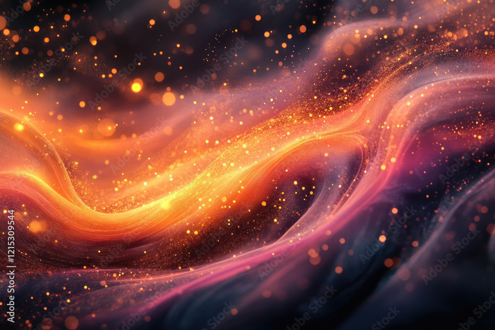 Abstract cosmic artwork depicting swirling nebulae with glowing particles and vibrant colors. Abstract cosmic artwork depicting swirling nebulae with glowing particles and vibrant colors.