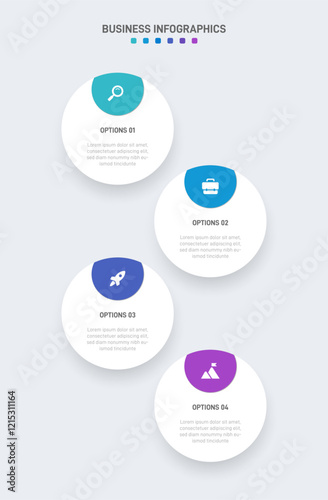 Vertical progress bar featuring 4 arrow-shaped elements, symbolizing the four stages of business strategy and progression. Clean timeline infographic design template. Vector for mobile presentation.