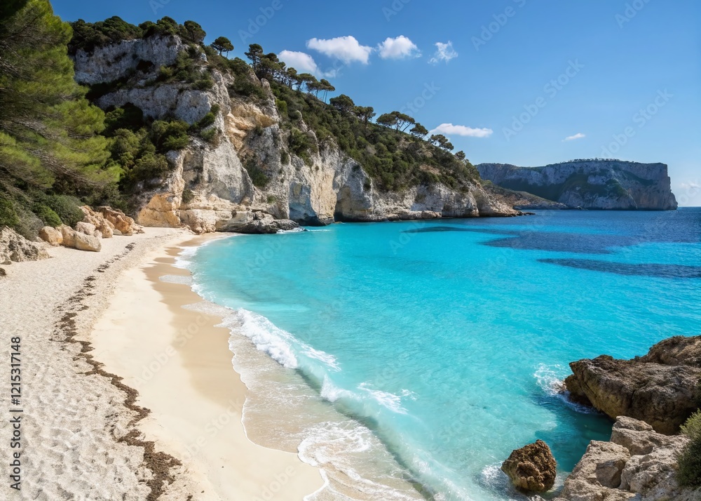 Mediterranean Beach Vacation: Sun-Kissed Sand, Azure Sea, and Scenic Coastline Mediterranean Beach Vacation: Sun-Kissed Sand, Azure Sea, and Scenic Coastline