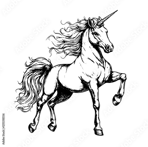Einhorn Unicorn Zeichnung Comic